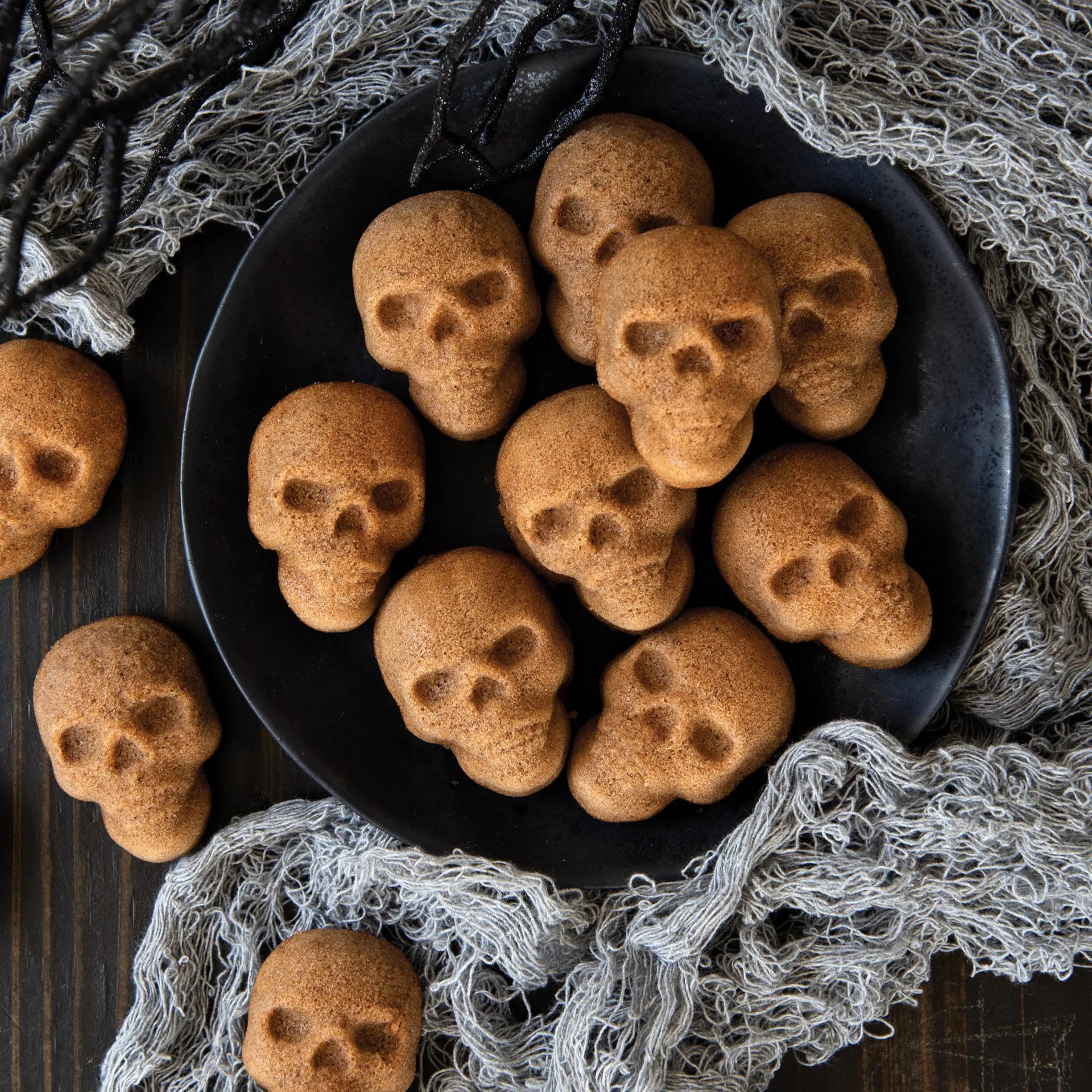 Nordic Ware Skull Bites bakvorm, Brons Nordic Ware