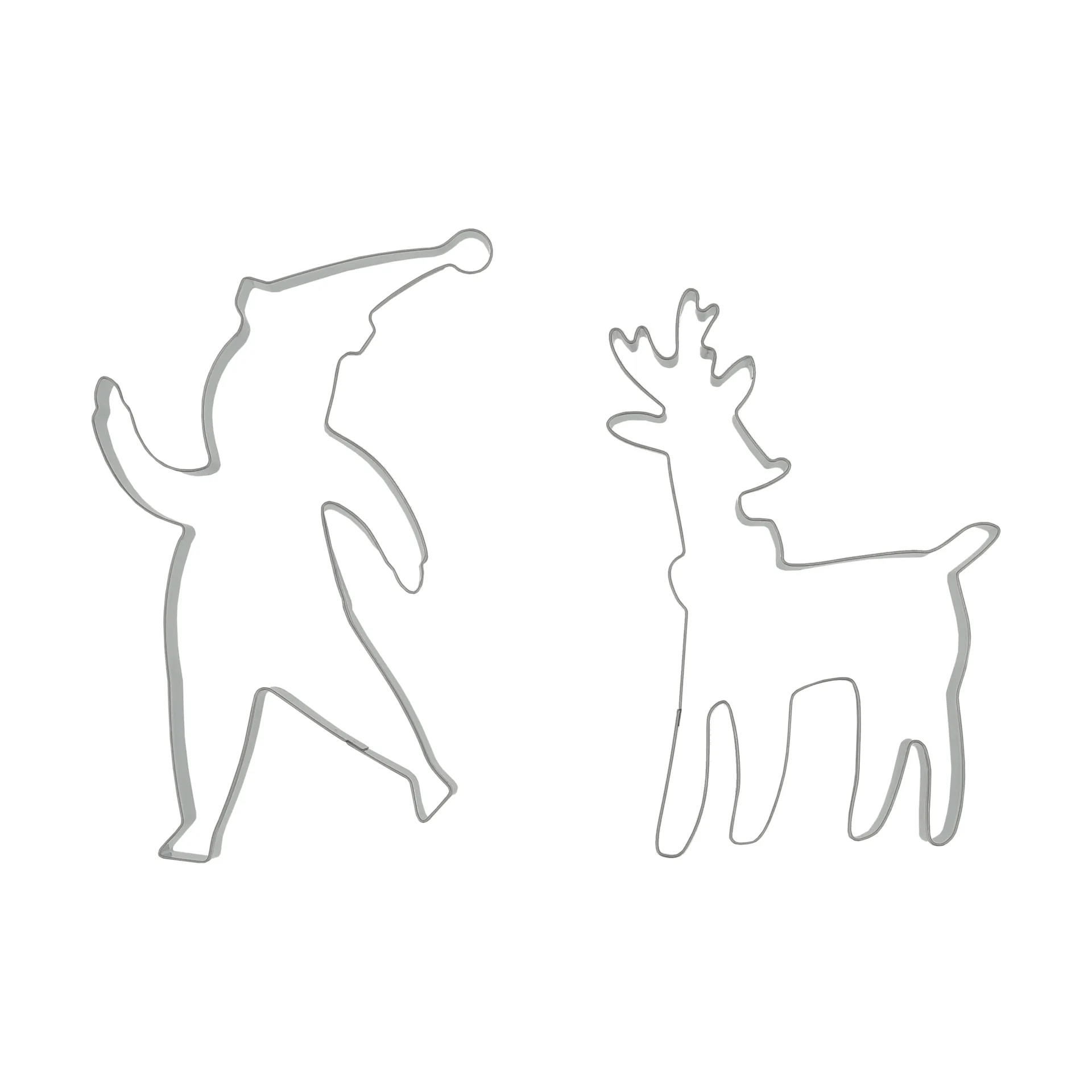 BAKE koekjesuitsteker, Kerstman & rendier, 2-delig Nordwik