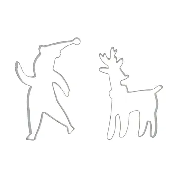 BAKE koekjesuitsteker - Kerstman & rendier, 2-delig - Nordwik