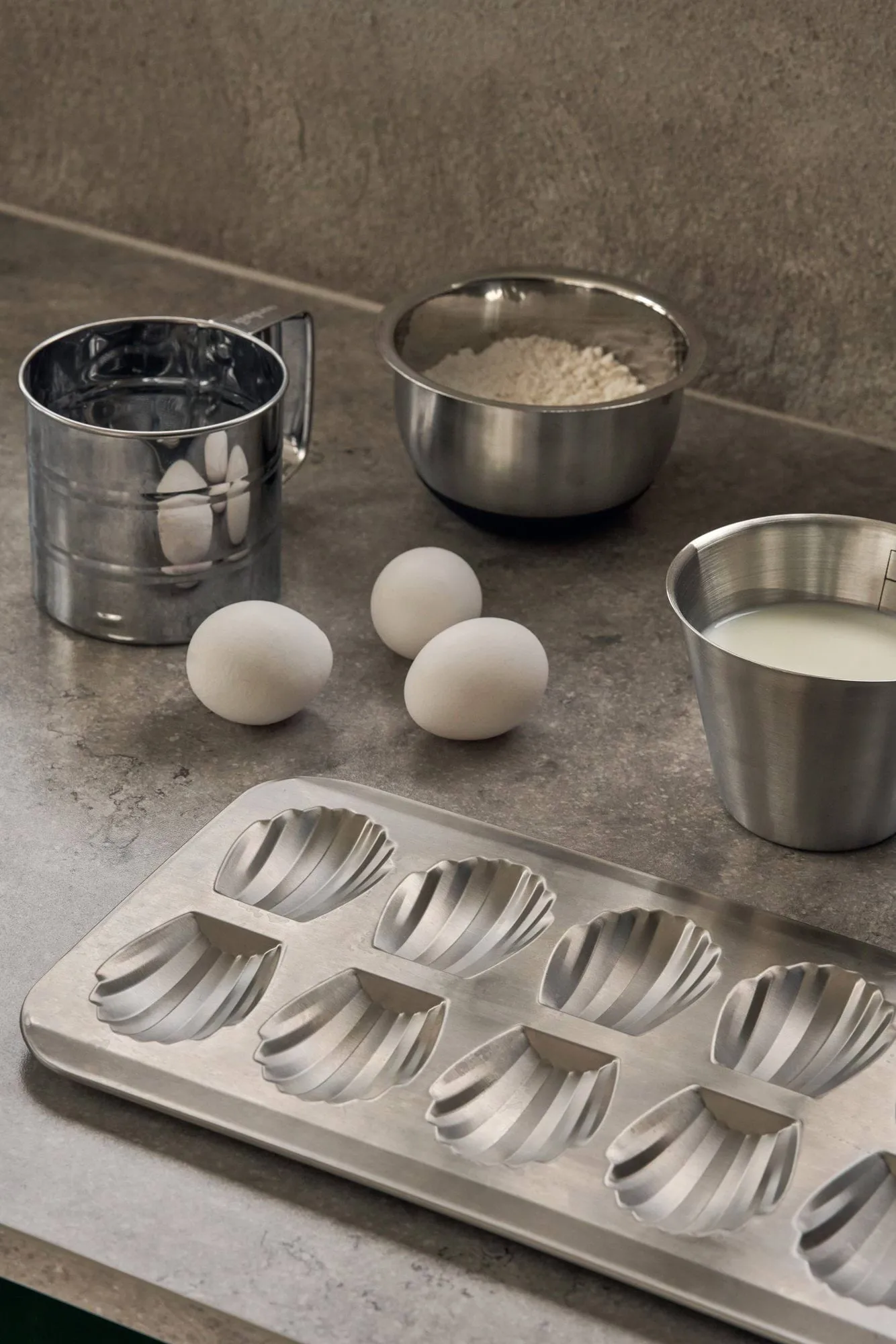 BAKE madeleinevorm, Roestvrij staal, 12 stuks Nordwik