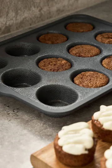 BAKE siliconen bakvorm met versterkte rand - Muffins, 12 stuks - Nordwik