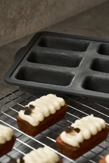 BAKE siliconen bakvorm met versterkte rand - Rechthoekig, 6 stuks, 26,2x22,1 cm - Nordwik