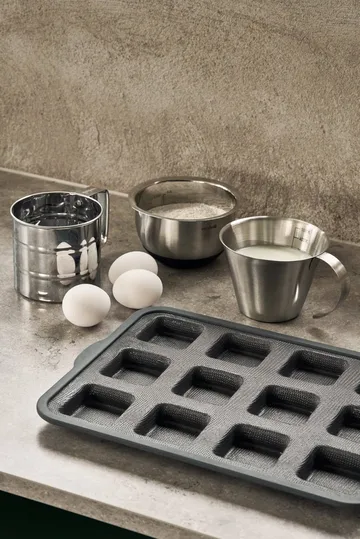 BAKE siliconen bakvorm met versterkte rand - Rechthoekig, 6 stuks, 36x26 cm - Nordwik
