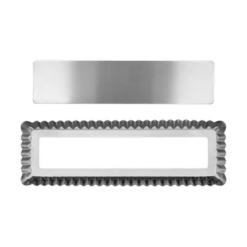 BAKE taartvorm met losse bodem - Rechthoekig, roestvrij staal, 35x11 cm - Nordwik