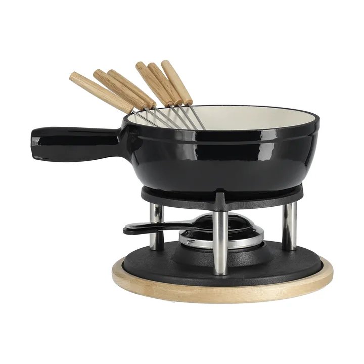 Geëmailleerde fonduepan - Zwart, 1,8 L - Nordwik