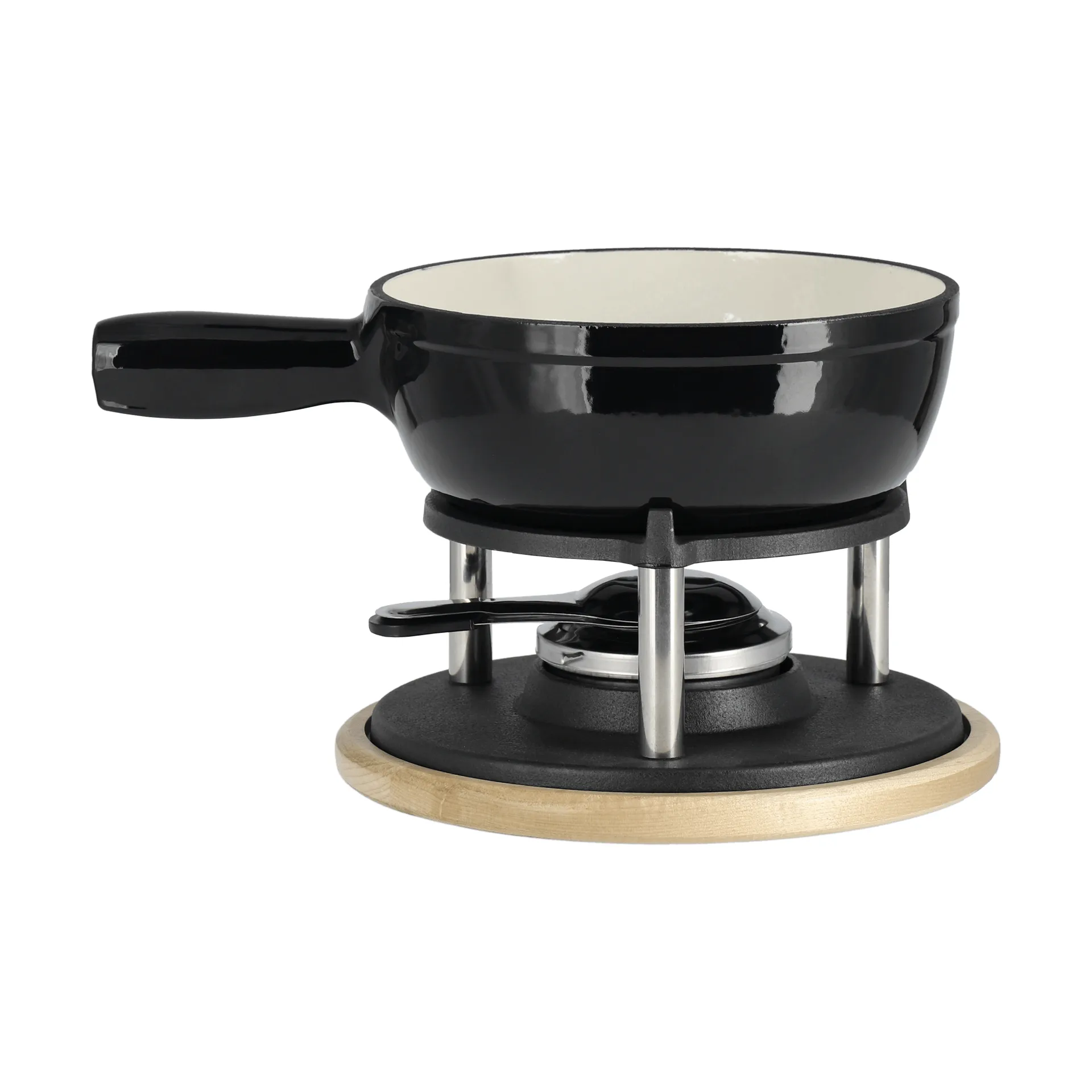 Geëmailleerde fonduepan, Zwart, 1,8 L Nordwik
