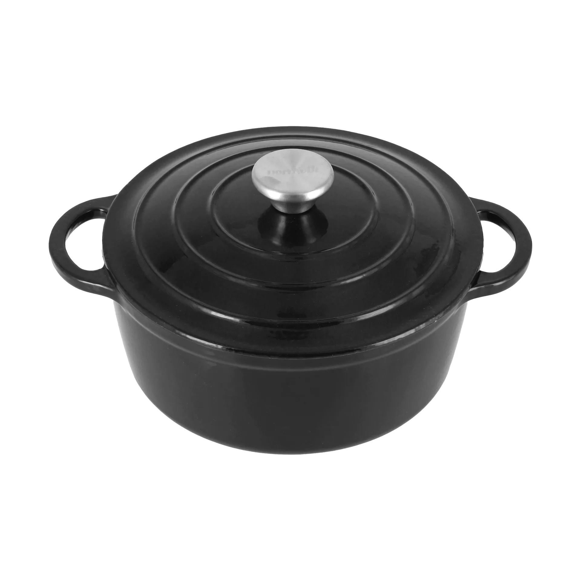 Nordwik gietijzeren pan rond 2,5 l, Zwart Nordwik
