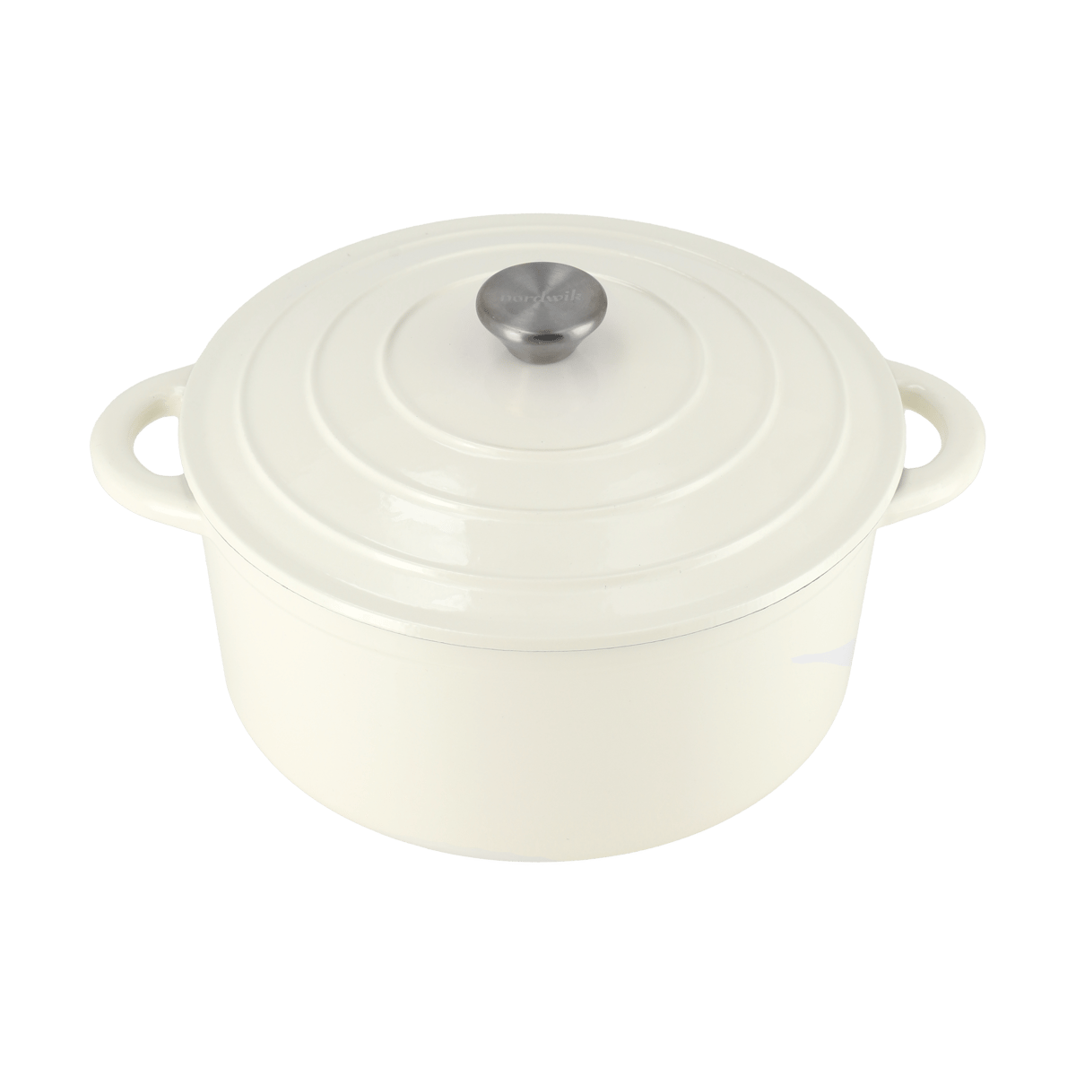Nordwik gietijzeren pan rond 5 l Creme | Scandinavisch Interieur | Stoofpannen | Beige