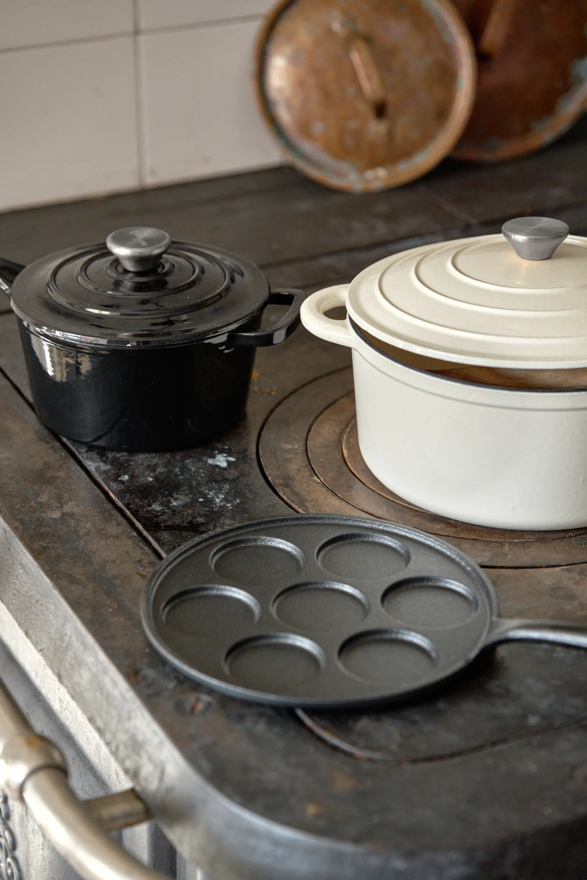 Nordwik gietijzeren pan rond 5 l, Creme Nordwik