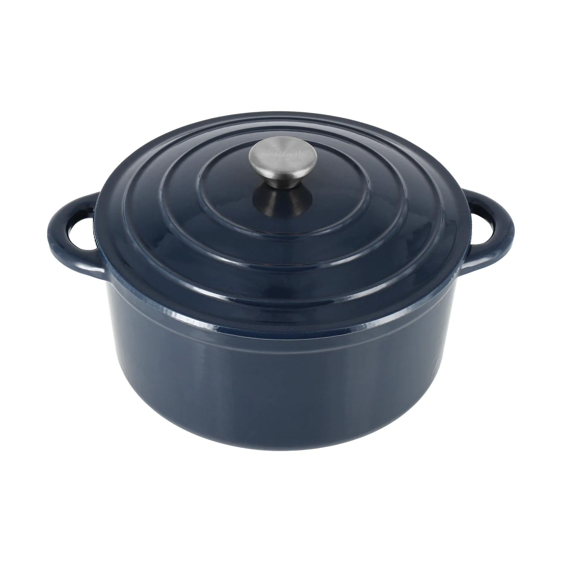 Nordwik gietijzeren pan rond 5 l, Donkerblauw Nordwik