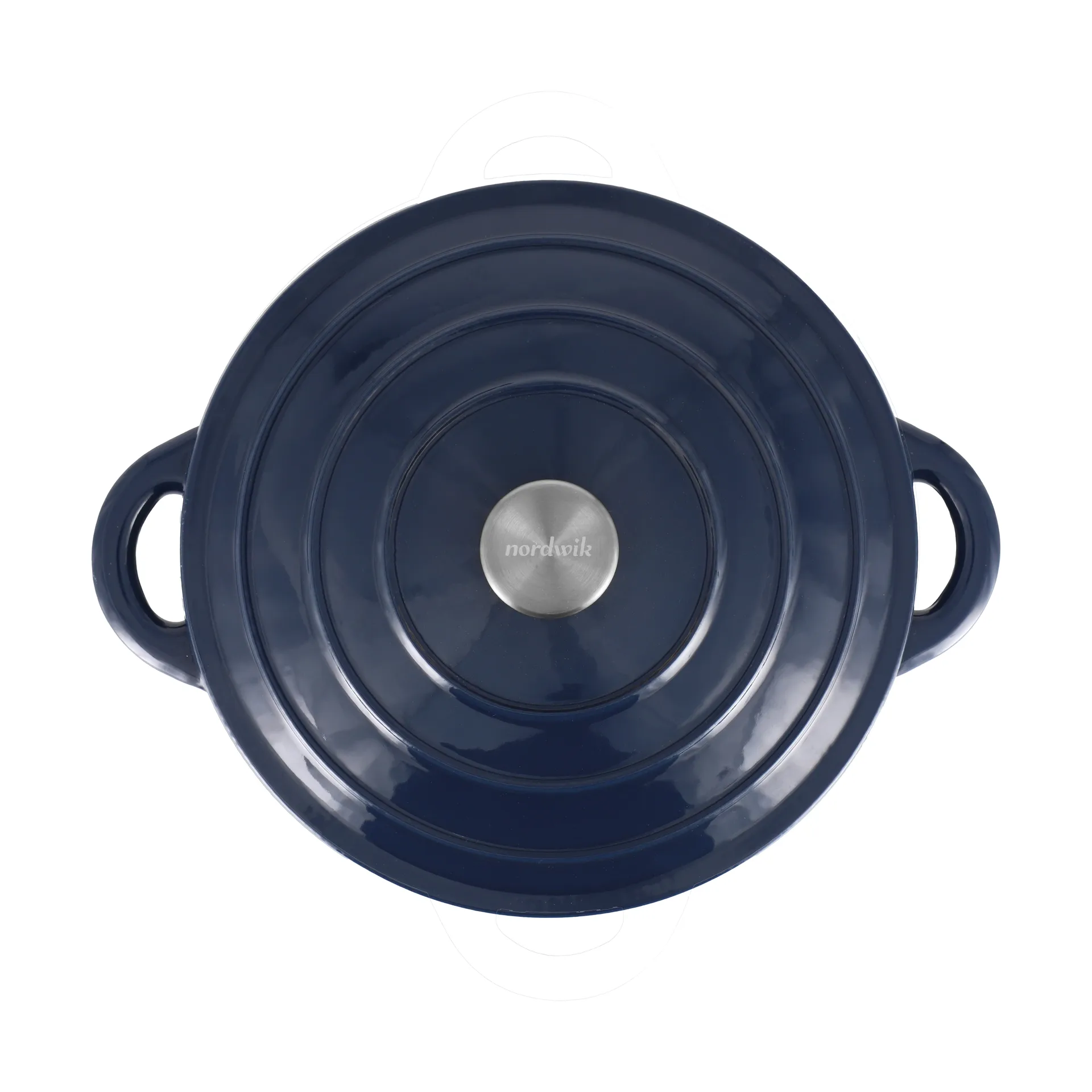 Nordwik gietijzeren pan rond 5 l, Donkerblauw Nordwik