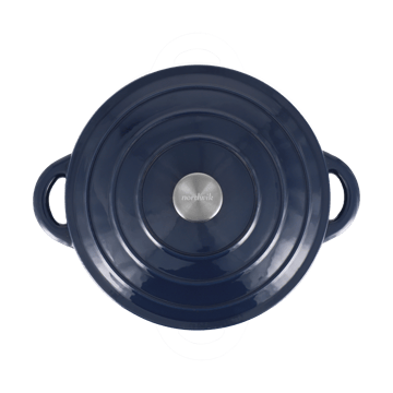 Nordwik gietijzeren pan rond 5 l - Donkerblauw - Nordwik