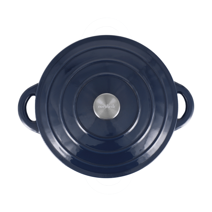 Nordwik gietijzeren pan rond 5 l, Donkerblauw Nordwik