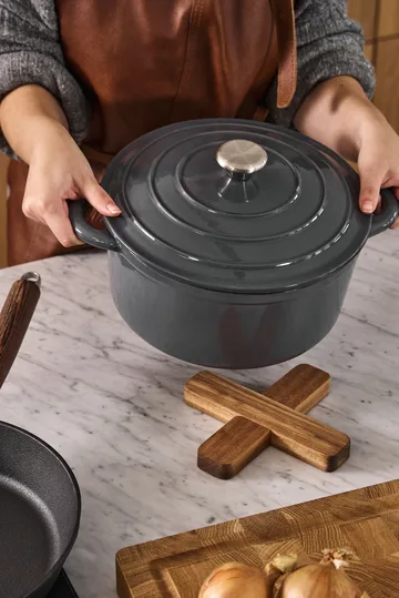 Nordwik gietijzeren pan rond 5 l - Grijs - Nordwik