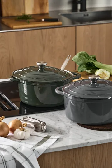 Nordwik gietijzeren pan rond 5 l - Groen - Nordwik