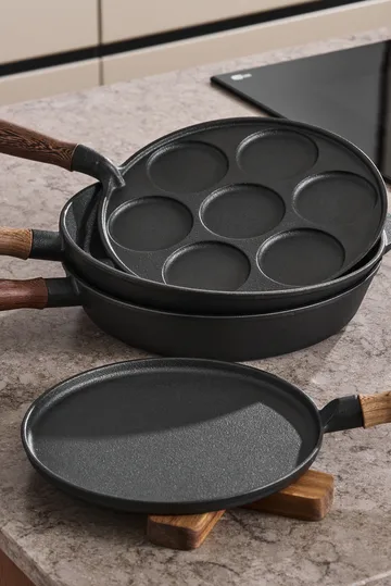 Nordwik gietijzeren pannenkoekenpan met houten handvat - 23 cm - Nordwik