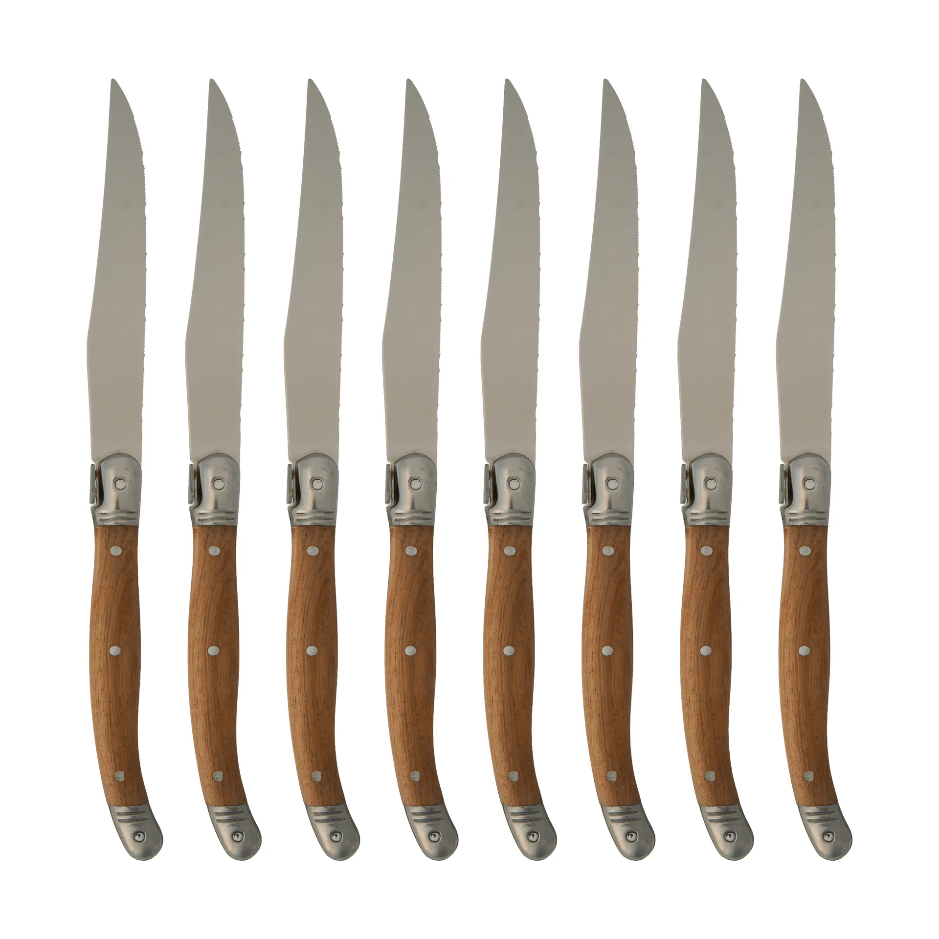 Nordwik grillmessen 8-pack, Roestvrij staal-hout Nordwik