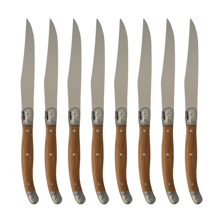 Nordwik grillmessen 8-pack - Roestvrij staal-hout - Nordwik