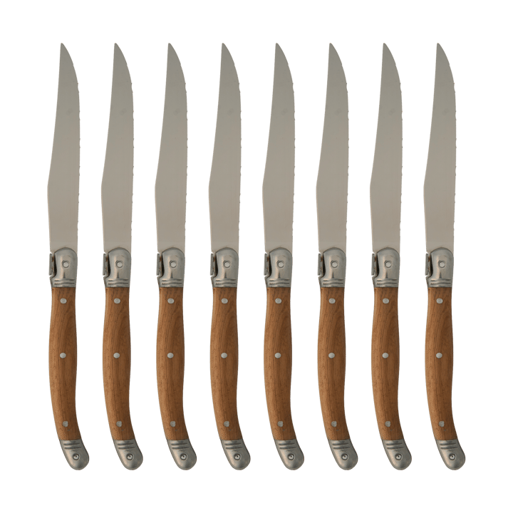 Nordwik grillmessen 8-pack - Roestvrij staal-hout - Nordwik