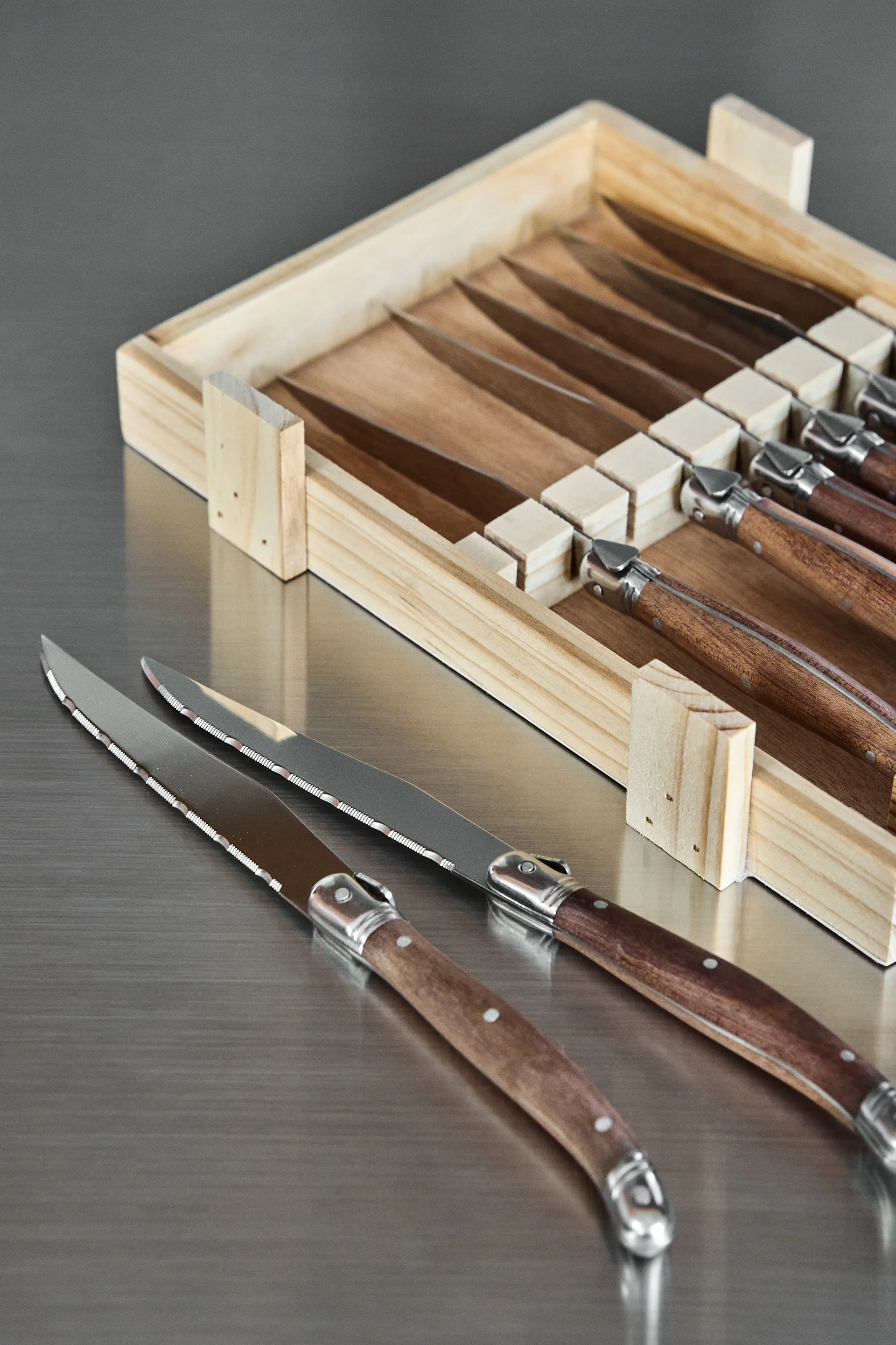 Nordwik grillmessen 8-pack, Roestvrij staal-hout Nordwik