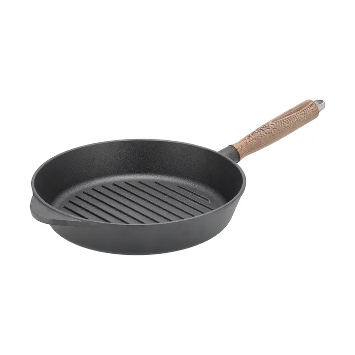 Nordwik grillpan gietijzer met houten handvat - 28 cm - Nordwik