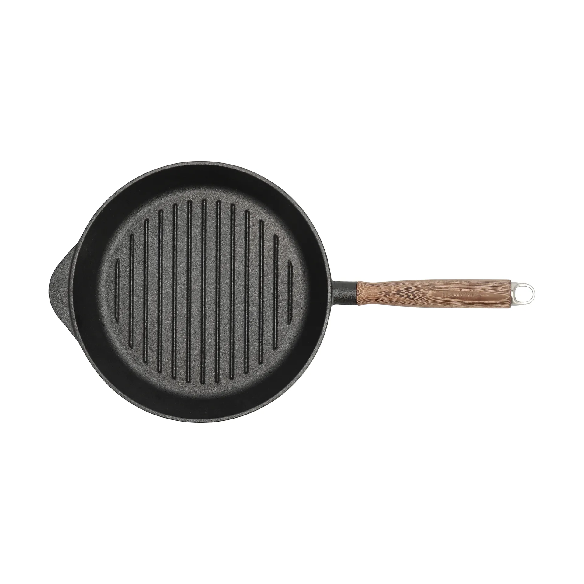 Nordwik grillpan gietijzer met houten handvat, 28 cm Nordwik