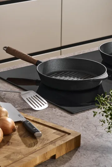 Nordwik grillpan gietijzer met houten handvat - 28 cm - Nordwik