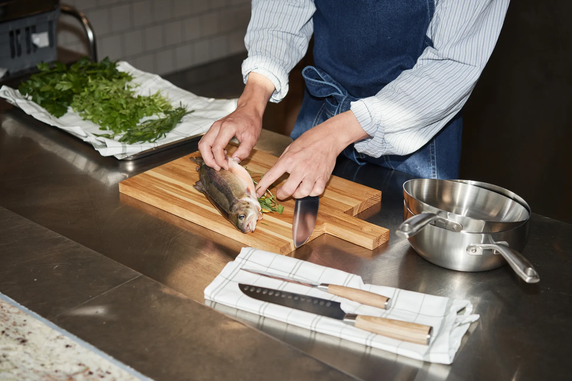 Nordwik messenset 3-delig, Geperst hout Nordwik