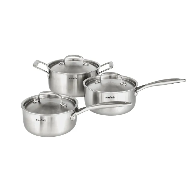 Nordwik pannenset 3-laags 3-delig - 1,5 l, 2 l, 3 l - Nordwik
