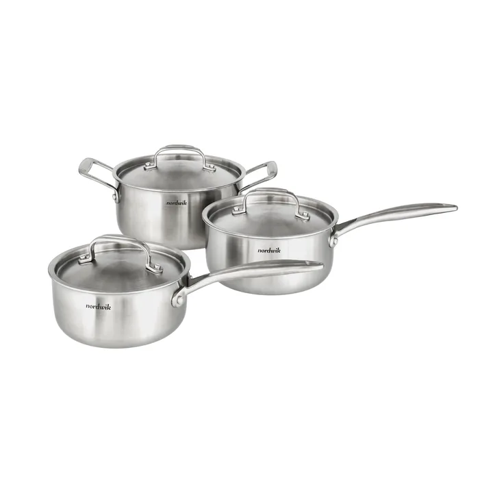 Nordwik pannenset 3-laags 3-delig - 1,5 l, 2 l, 3 l - Nordwik