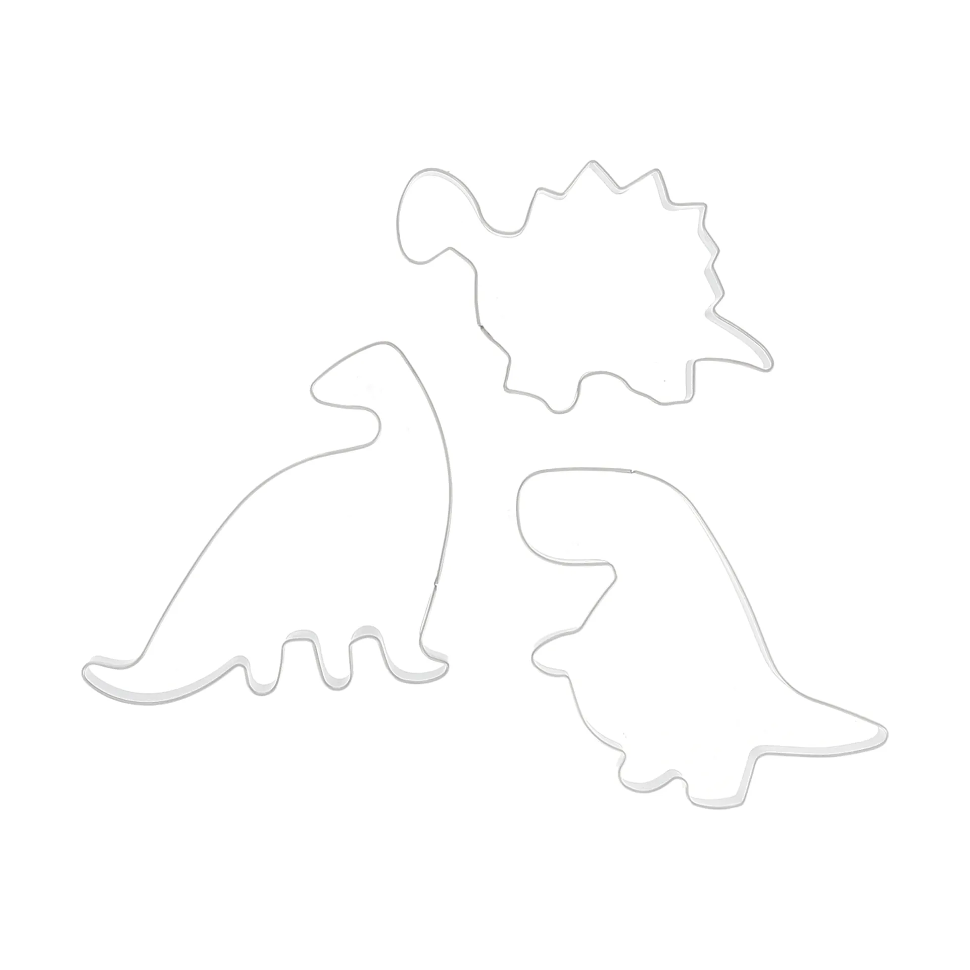 Nordwik peperkoekvorm dinosaurus 3-delig, Roestvrij staal Nordwik