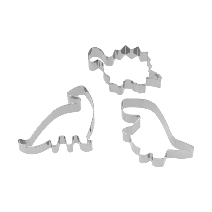 Nordwik peperkoekvorm dinosaurus 3-delig, Roestvrij staal Nordwik