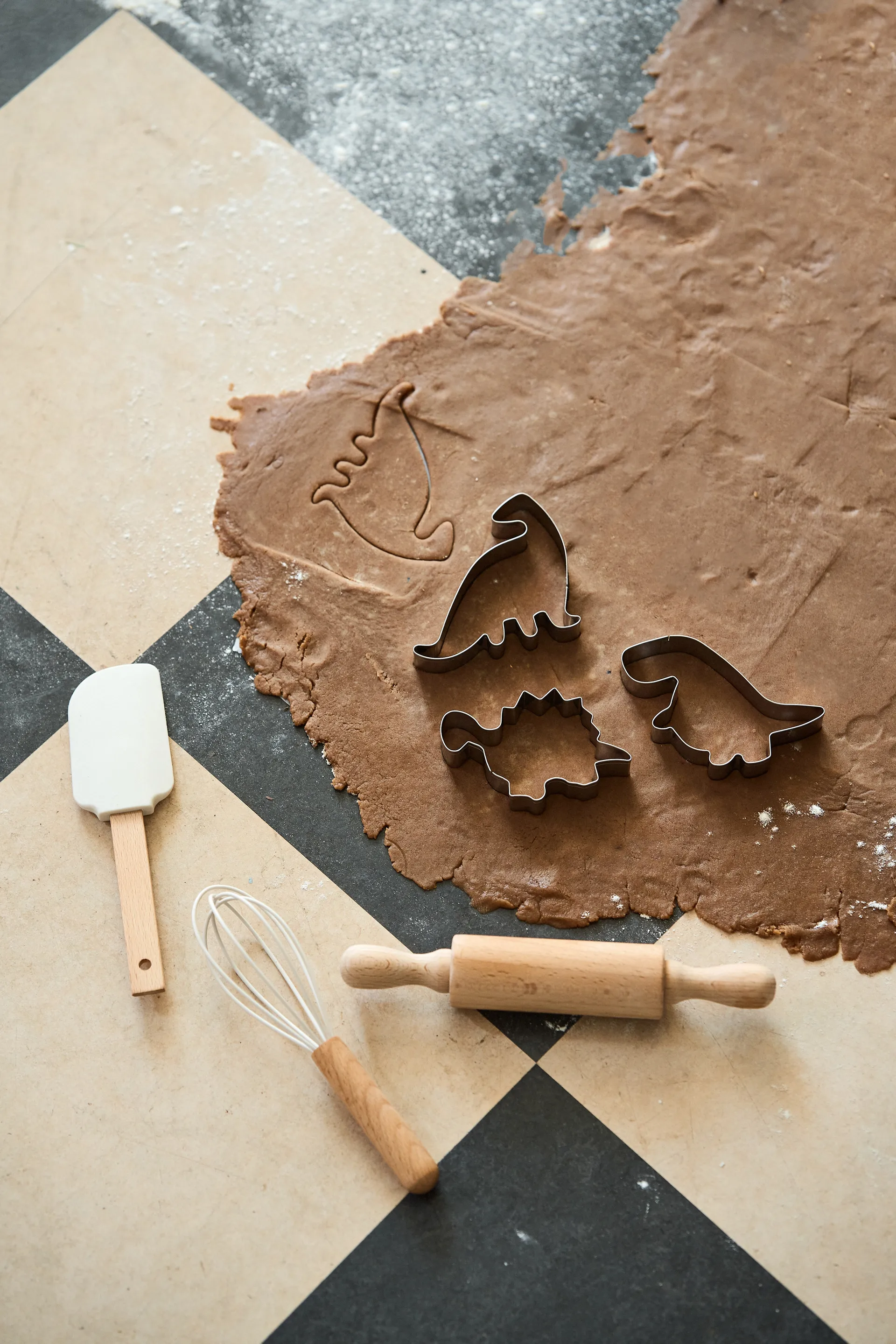 Nordwik peperkoekvorm dinosaurus 3-delig, Roestvrij staal Nordwik