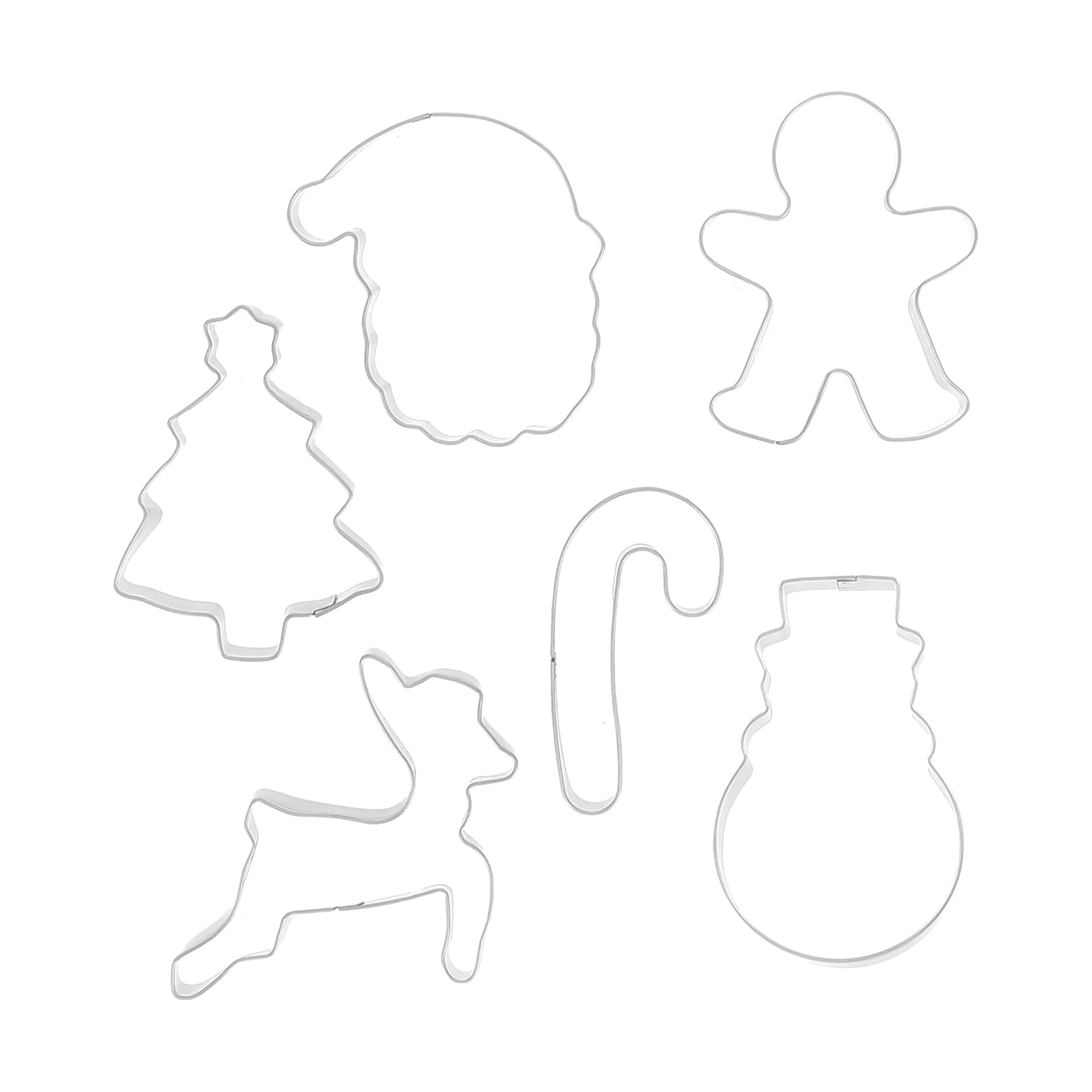 Nordwik peperkoekvorm kerst 6-delig, Roestvrij staal Nordwik
