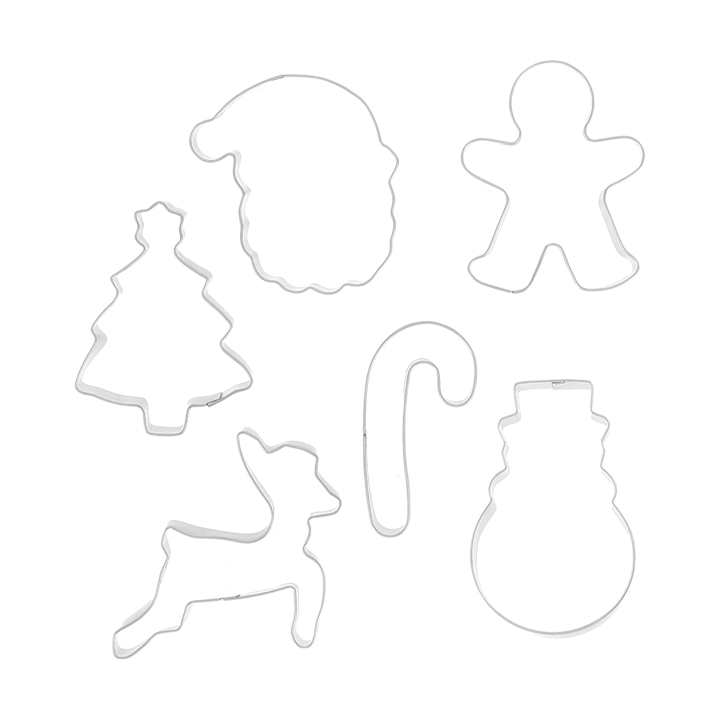 Nordwik peperkoekvorm kerst 6-delig - Roestvrij staal - Nordwik