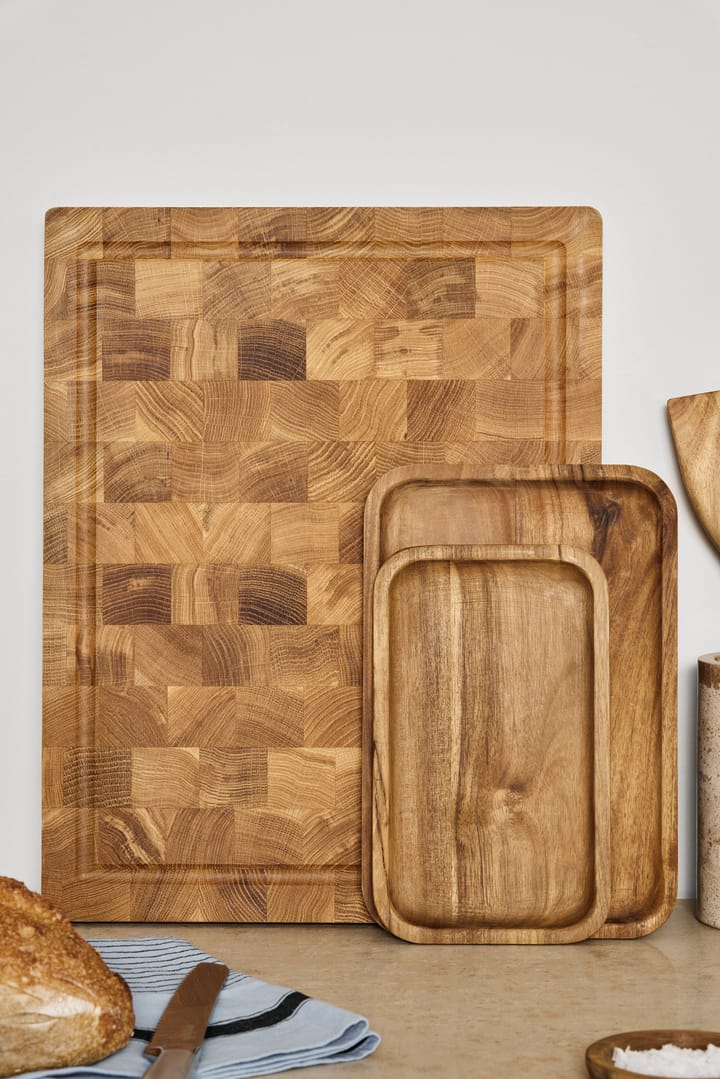 Nordwik snijplank van kopshout met sapgeul 36x46 cm, Eikenhout Nordwik