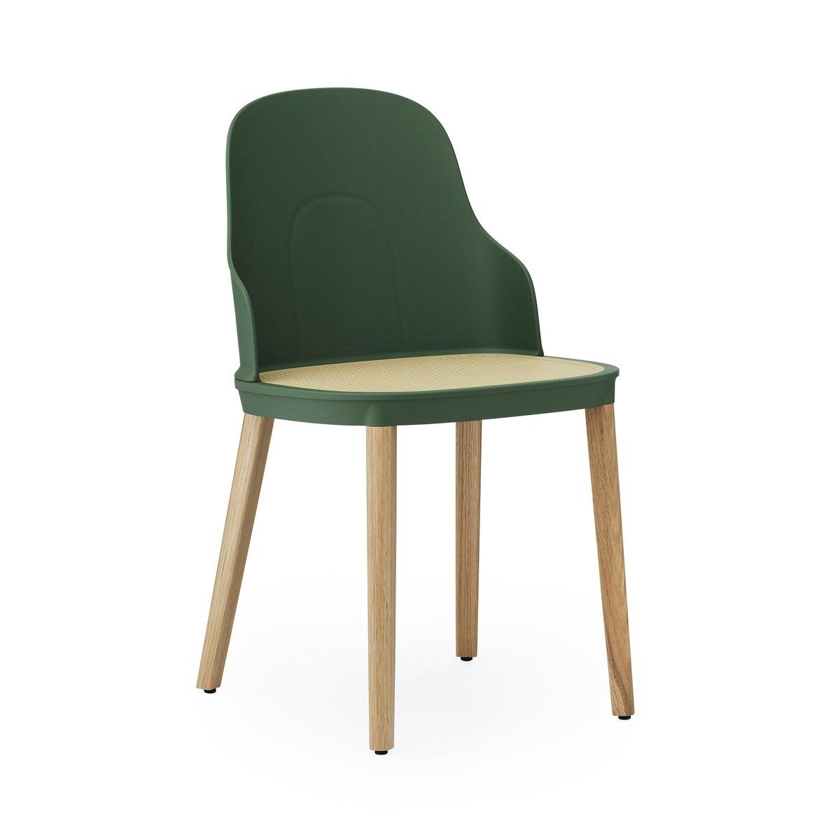 Normann Copenhagen Allez molded wicker stoel Park green-eiken