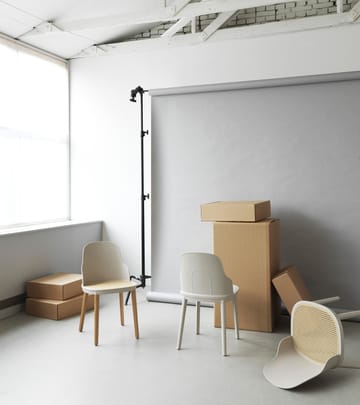 Allez molded wicker stoel - Warm Grey-eiken - Normann Copenhagen