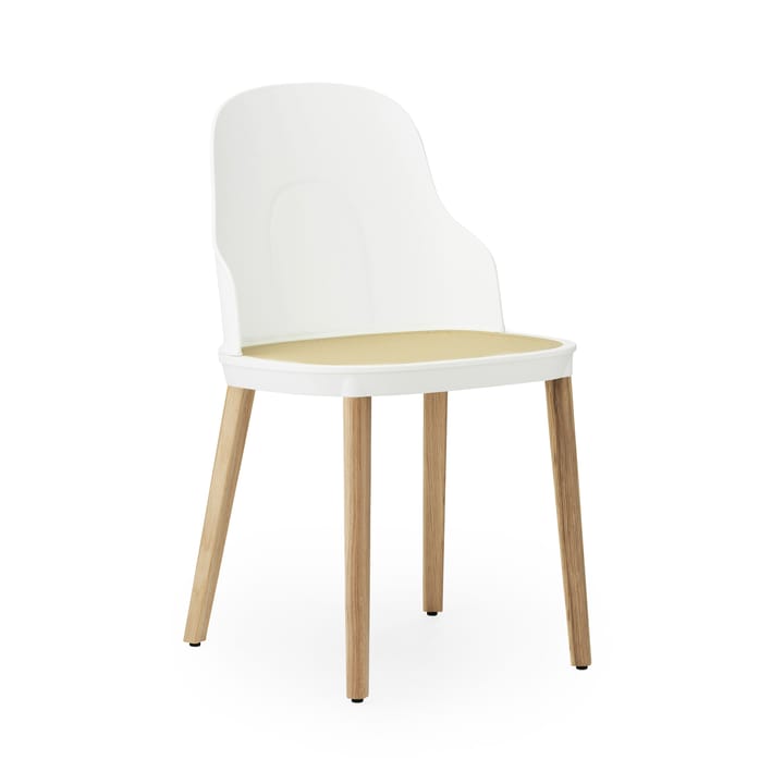 Allez molded wicker stoel - Wit-eikenhout - Normann Copenhagen