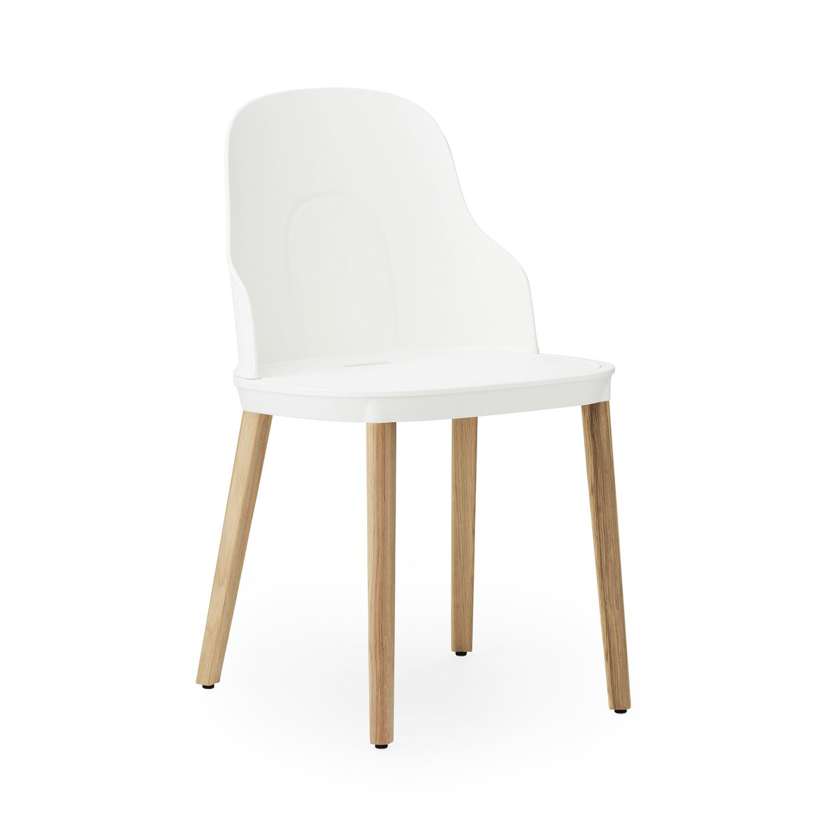 Normann Copenhagen Allez stoel met eikenhouten poten Wit-eikenhout