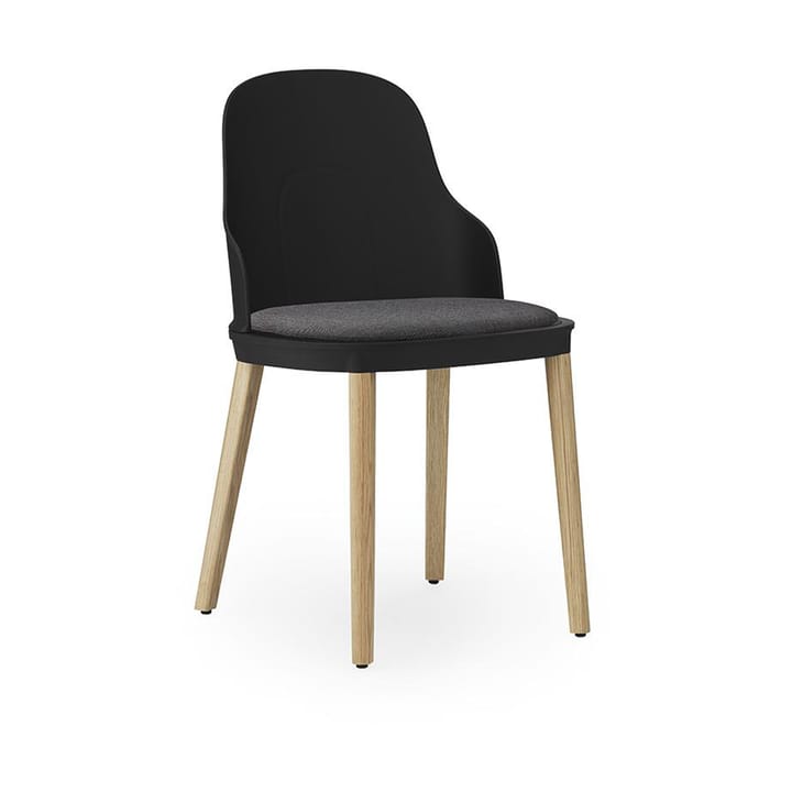 Allez stoel met kussen en eiken poten - Black - Normann Copenhagen