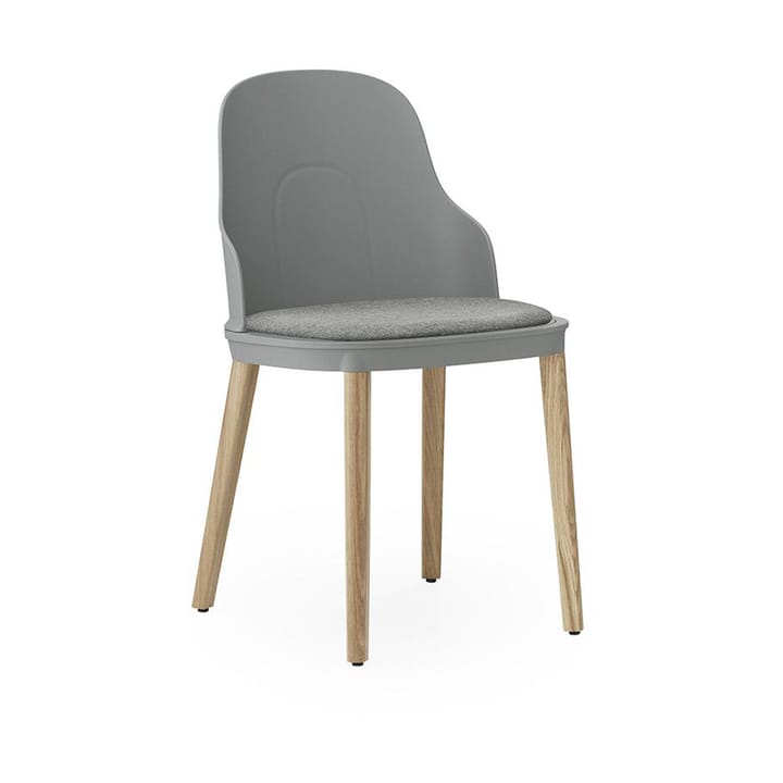 Allez stoel met kussen en eiken poten - Grey - Normann Copenhagen