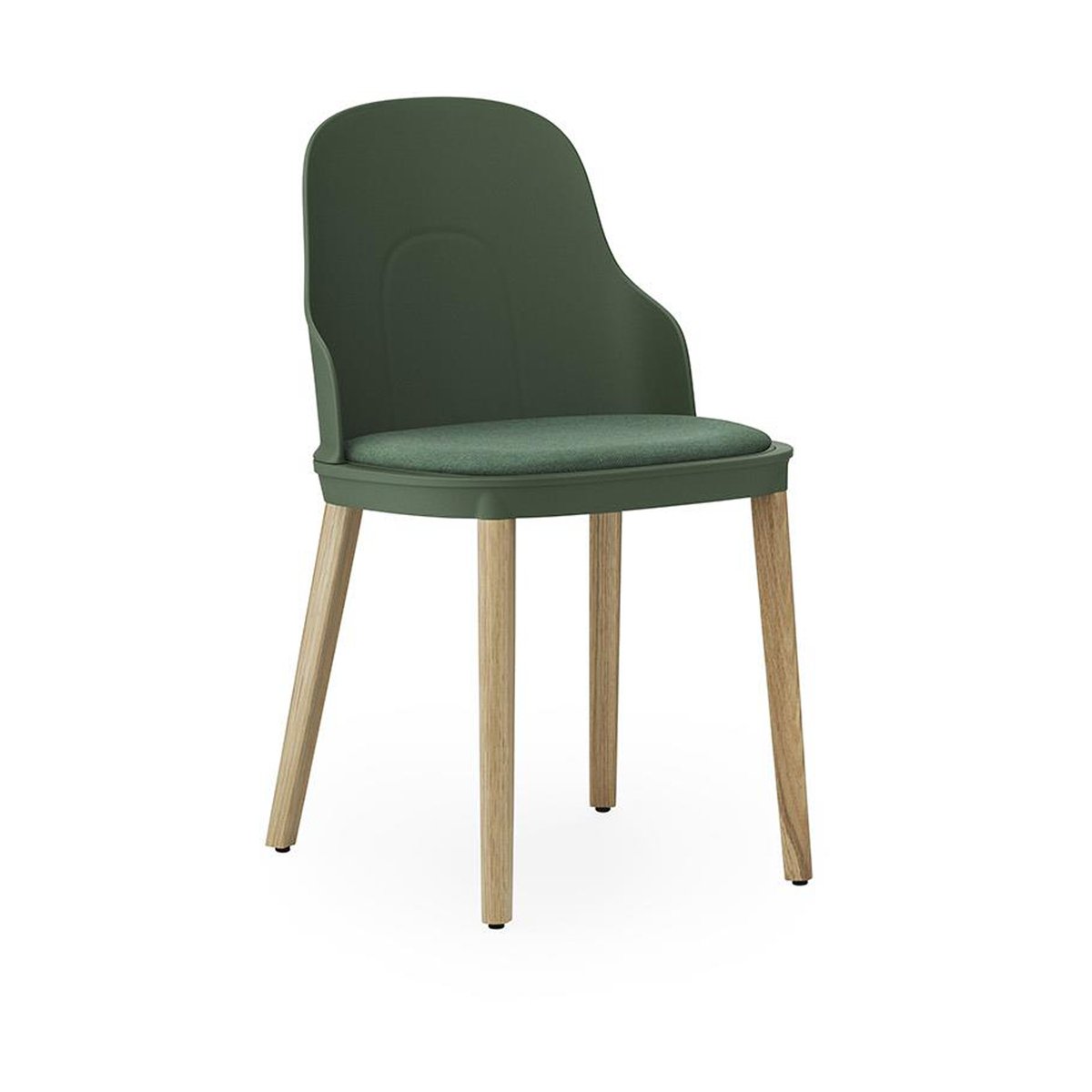 Normann Copenhagen Allez stoel met kussen en eiken poten Park Green