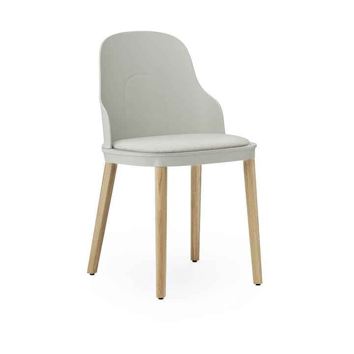 Allez stoel met kussen en eiken poten - Warm Grey - Normann Copenhagen