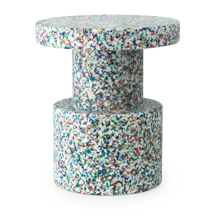 Bit ronde kruk - Wit-multi, Ø36x42 cm - Normann Copenhagen