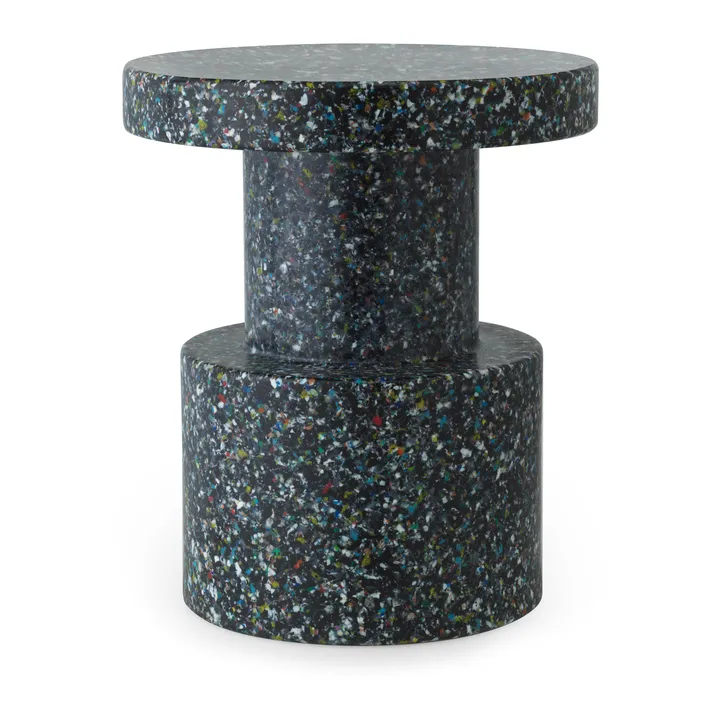 Bit ronde kruk - Zwart-multi, Ø36x42 cm - Normann Copenhagen