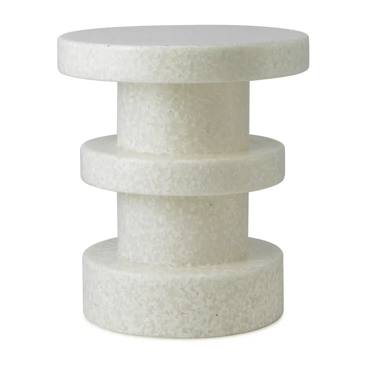 Bit Stack ronde kruk - Wit-wit, Ø36x42 cm - Normann Copenhagen