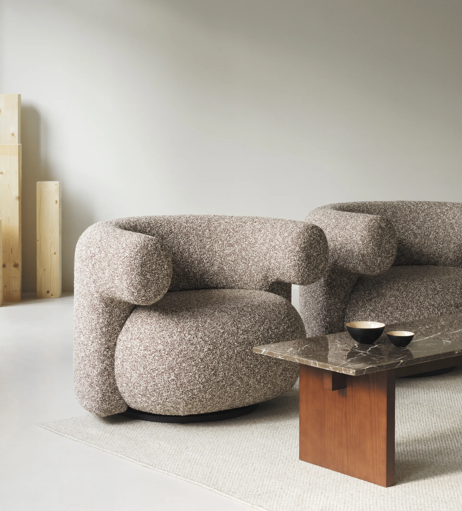 Burra loungefauteuil w. retour, Zero 0011 Normann Copenhagen