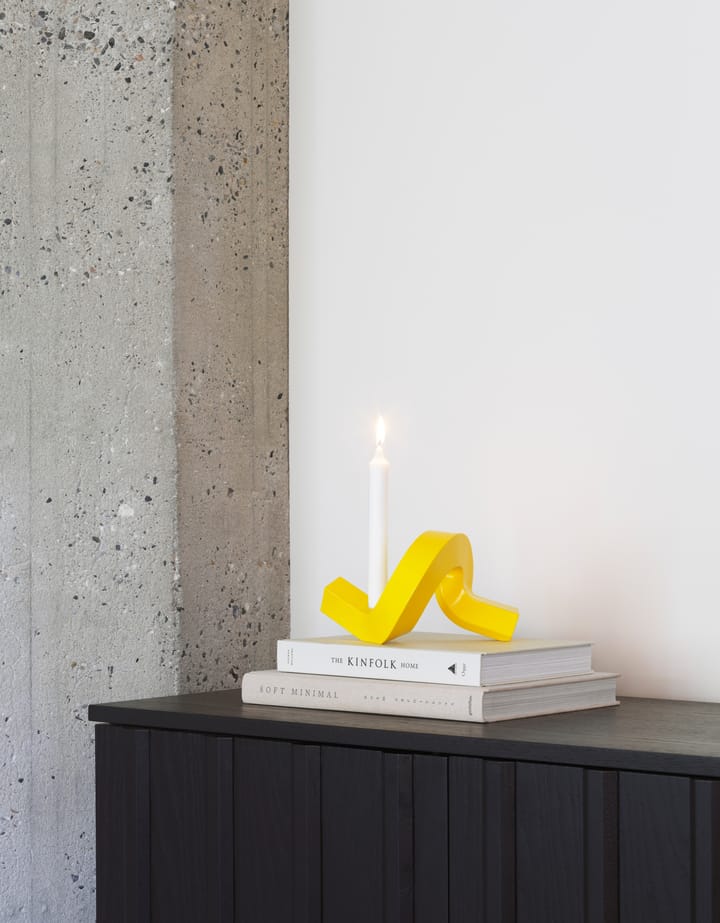 Crooked kandelaar 1, Yellow Normann Copenhagen