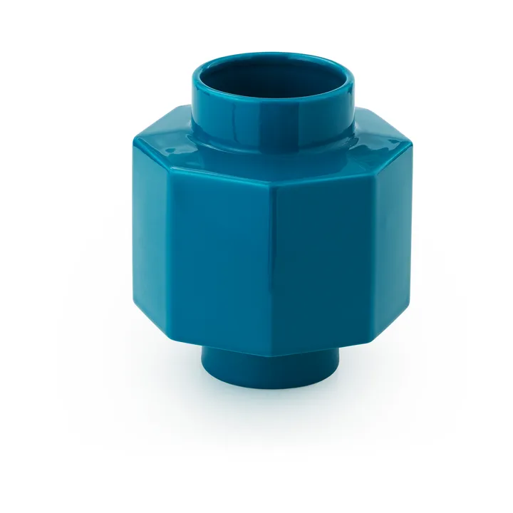 Deko Object H5 Hexagon vaas - Petrol Blue - Normann Copenhagen